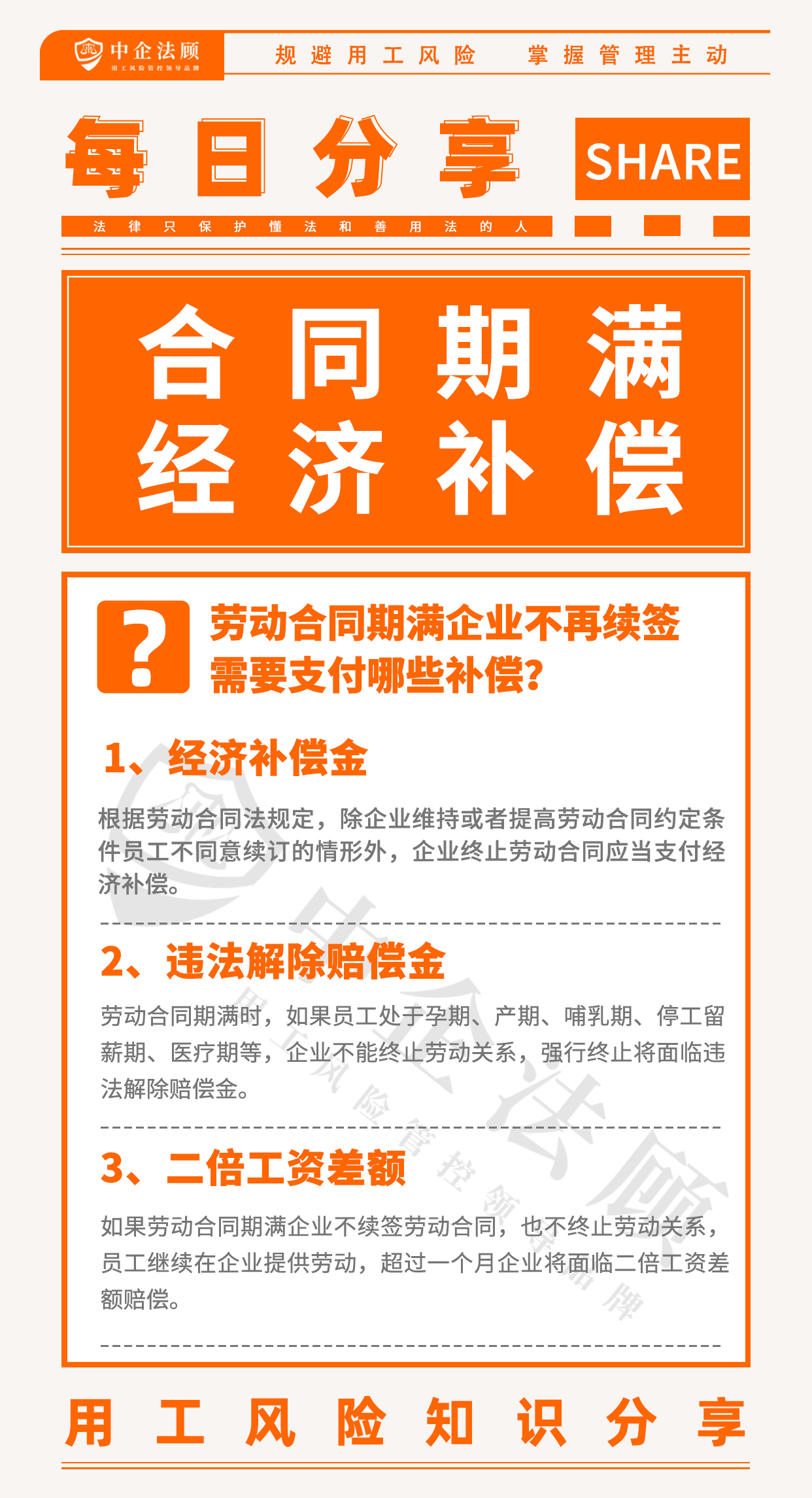 今日分享丨劳动合同期满企业不再续签，需要支付哪些补偿？