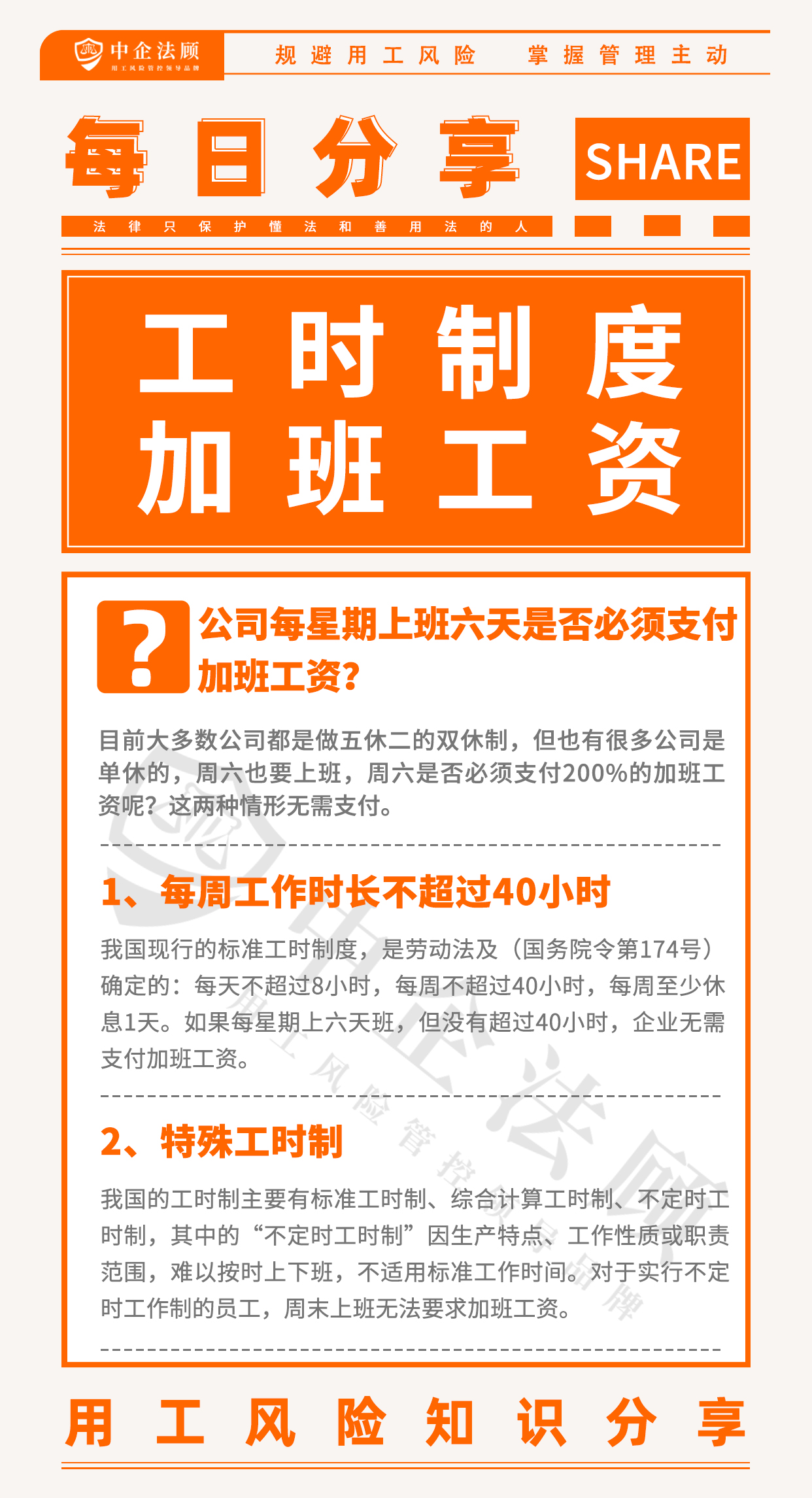 今日分享丨公司每星期上班六天是否必须支付加班工资？